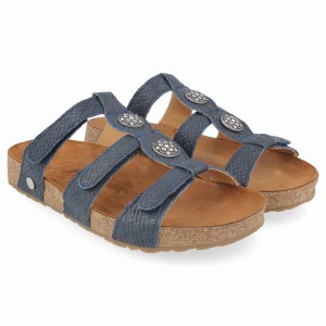 Haflinger Alice Sandalen Dames Blauw Grijs | QKZ8957JF