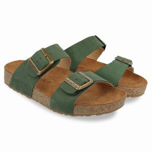 Haflinger Andrea Sandalen Dames Diepgroen | XDU6131JR