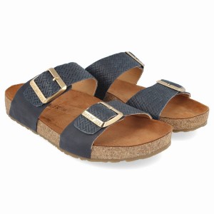 Haflinger Andrea Sandalen Dames Zwart Blauw | NJF9635SD