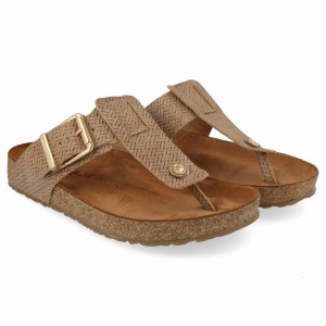 Haflinger Cora Sandalen Dames Grijs Bruin | ITD8533OB