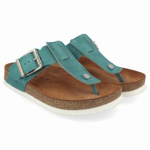 Haflinger Cora Sandalen Dames Lichtturquoise | SIL617ID