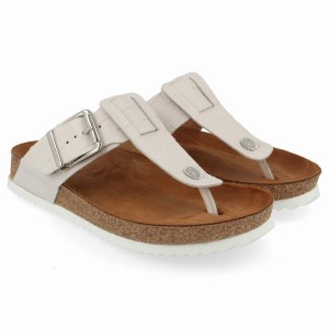 Haflinger Cora Sandalen Dames Wit | IOG7654YV