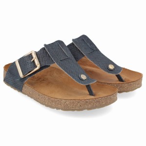 Haflinger Cora Sandalen Dames Zwart Blauw | FWW7932AU