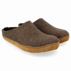 Haflinger Emils zachte zool Pantoffels Dames Bruin | LNU6333UX