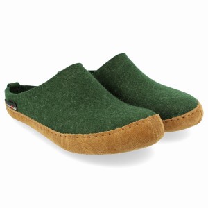 Haflinger Emils zachte zool Pantoffels Dames Diepgroen | FNI8043AQ