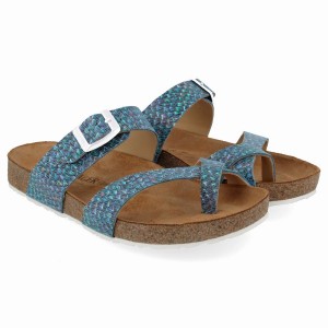 Haflinger Juno Sandalen Dames Blauw | GHI6463CS