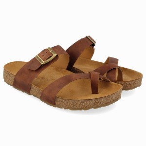 Haflinger Juno Sandalen Dames Bruin | UIN218EE