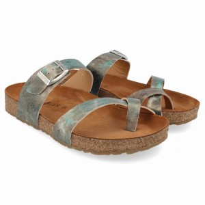 Haflinger Juno Sandalen Dames Lichtgroen | VIK4929GC