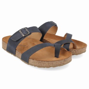 Haflinger Juno Sandalen Dames Zwart Blauw | YWE7088QI