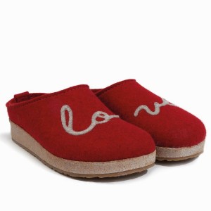 Haflinger Lovely Klompen Dames Rood | CGK3872FP