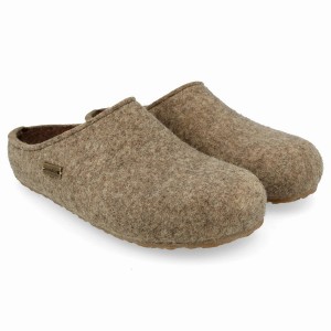 Haflinger Michl Klompen Heren Beige | DIK3786PU