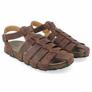 Haflinger Peter Unlined Sandalen Heren Bruin | HAU5944CR