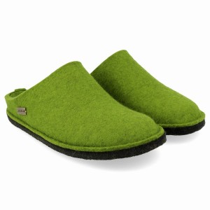 Haflinger Soft Novelty Pantoffels Dames Groen | NJQ3438VV