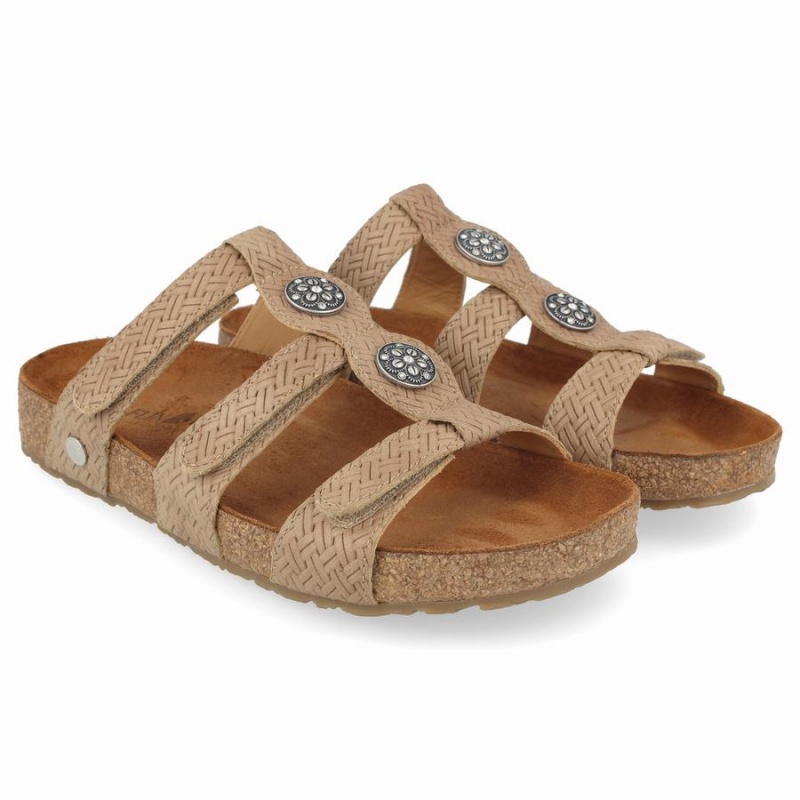 Haflinger Alice Sandalen Dames Grijs Bruin | IMM98WC