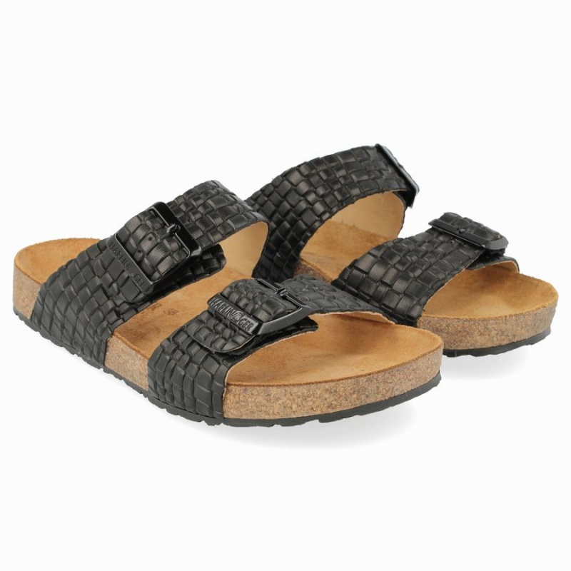 Haflinger Andrea Sandalen Dames Zwart | IQD9468HM