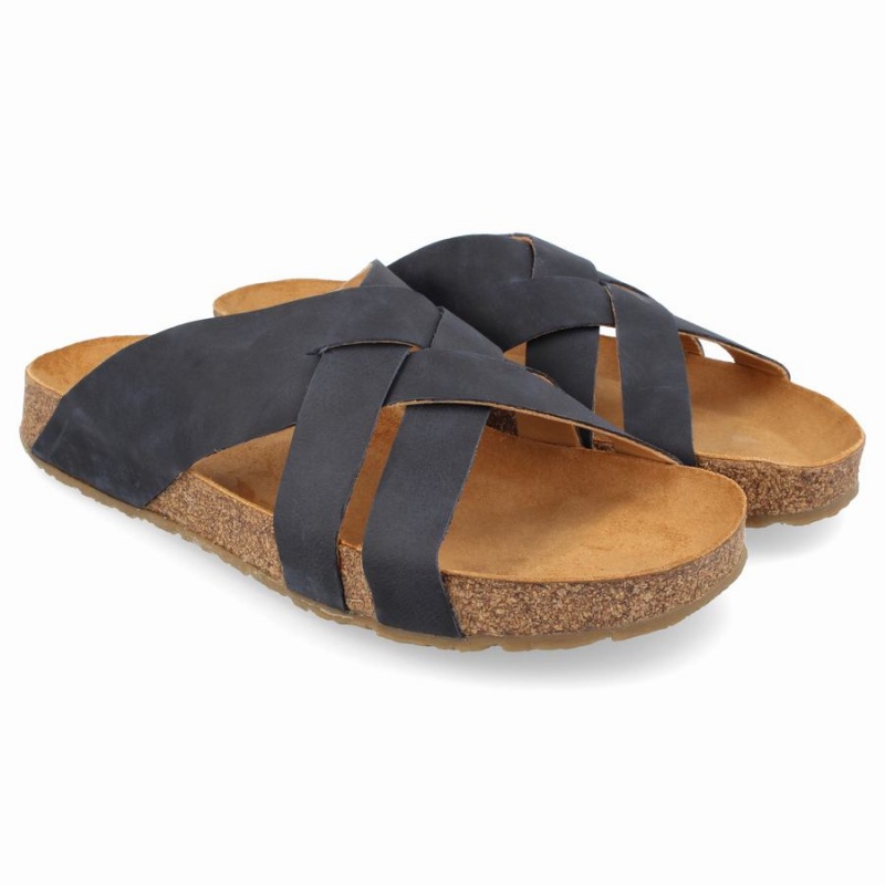 Haflinger Bo Sandalen Dames Zwart Blauw | ION4681FX