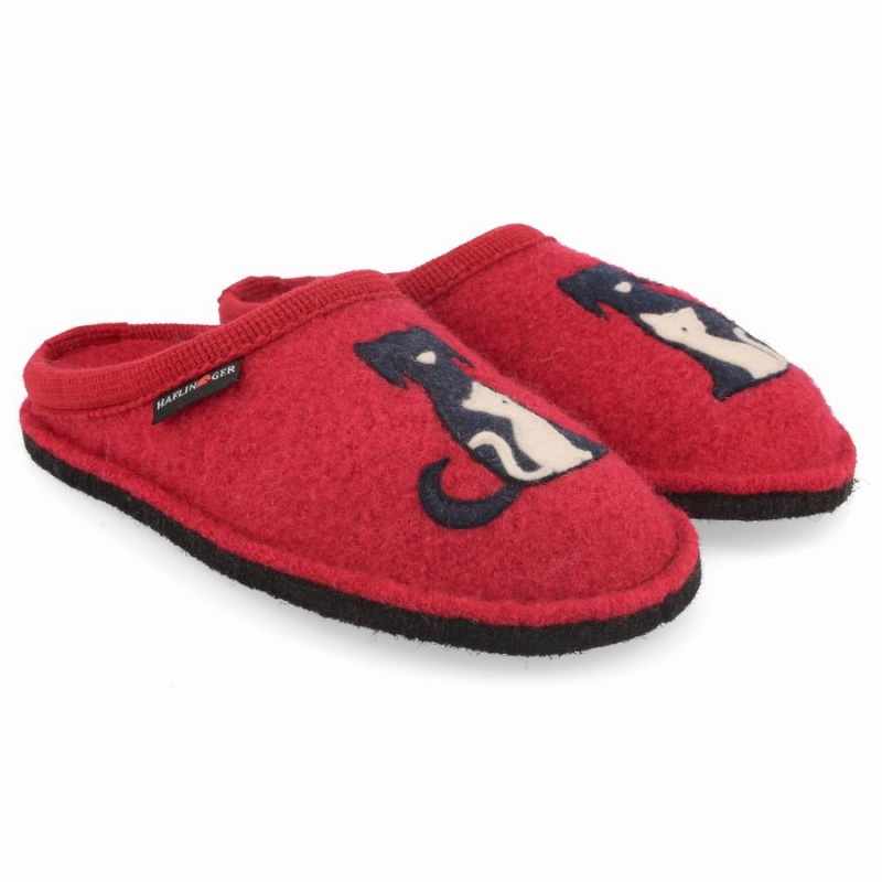 Haflinger Canegatto Novelty Pantoffels Dames Rood | BHP6100YC