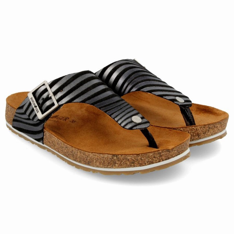 Haflinger Conny Sandalen Dames Zwart | HYN1381JA