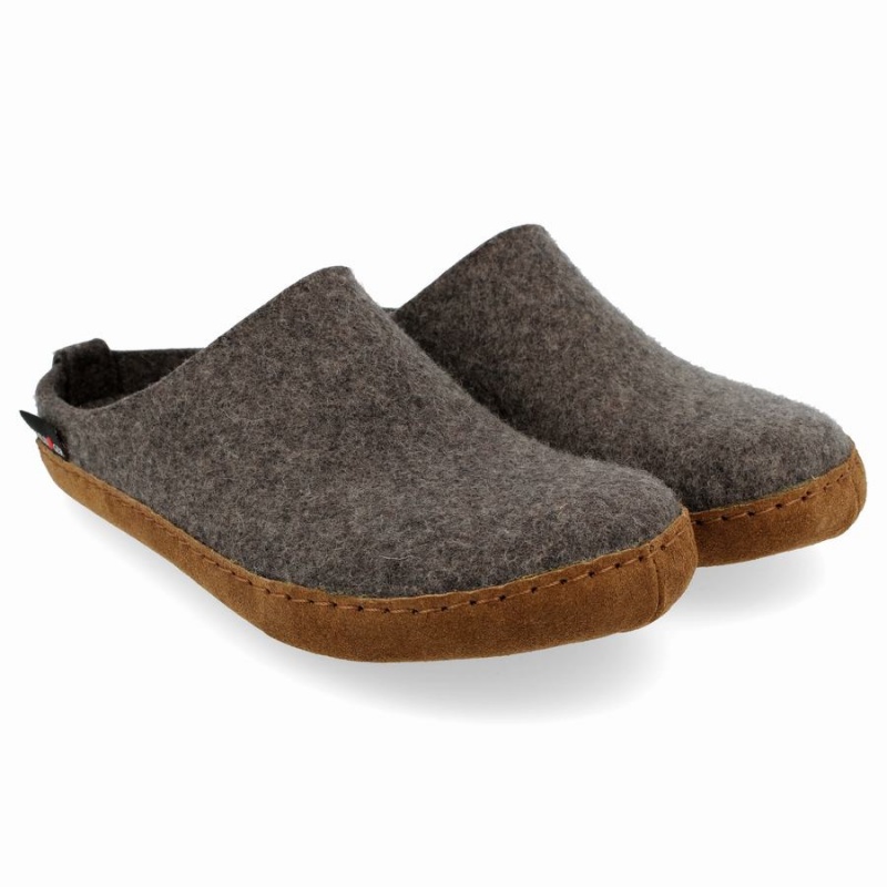 Haflinger Emils zachte zool Pantoffels Dames Grijs | QIN5459IE