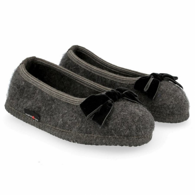 Haflinger Fiocco zachte zool Pantoffels Dames Grijs | ALK1288EH