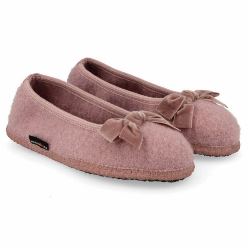 Haflinger Fiocco zachte zool Pantoffels Dames Roze | TFF4889GE