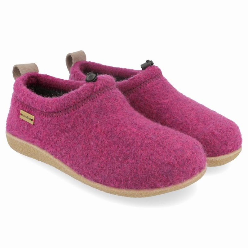 Haflinger Guido zachte zool Pantoffels Dames Paars | DYJ377DC