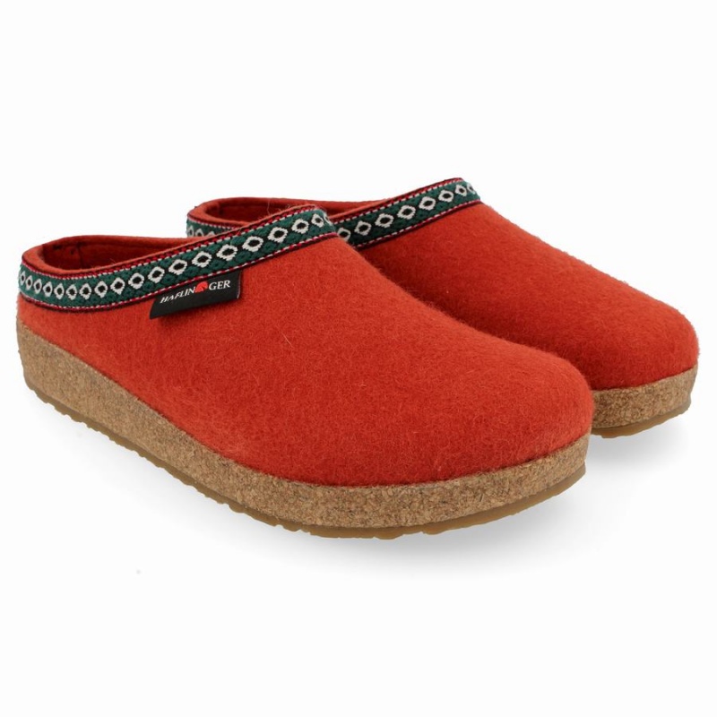 Haflinger Gz Klompen Heren Rood | YKH5359WZ