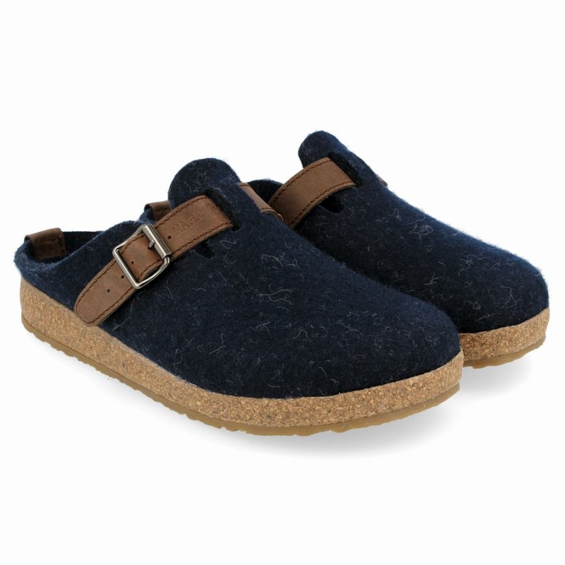 Haflinger Gzb Klompen Dames Donkerblauw | DUP9254LQ