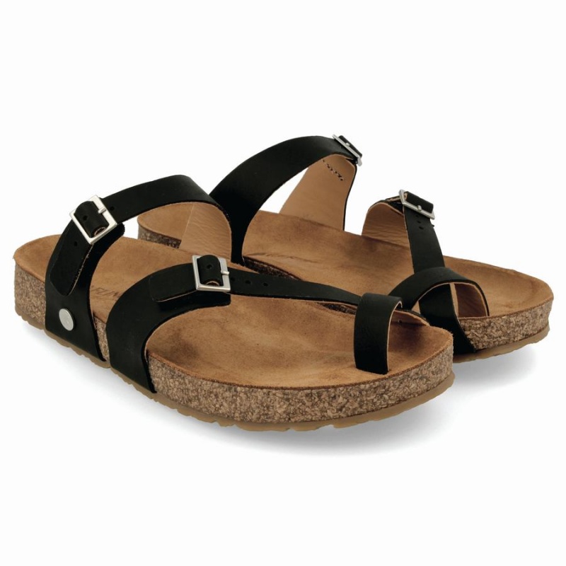 Haflinger Hedda Sandalen Dames Zwart | JOZ1837HZ