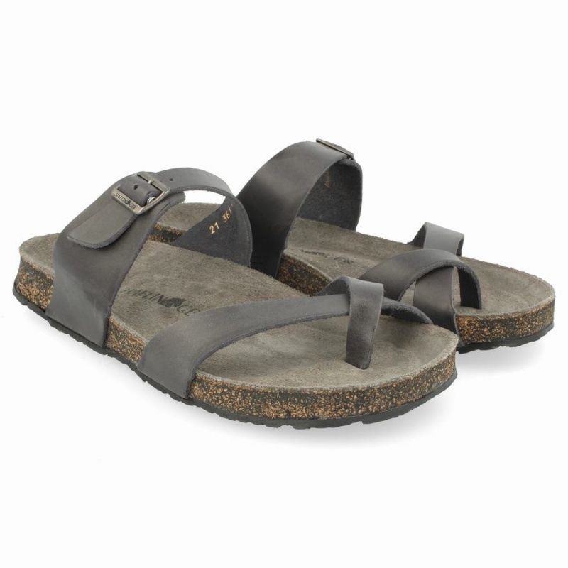 Haflinger Juno Sandalen Dames Diepgrijs | XLL648IH