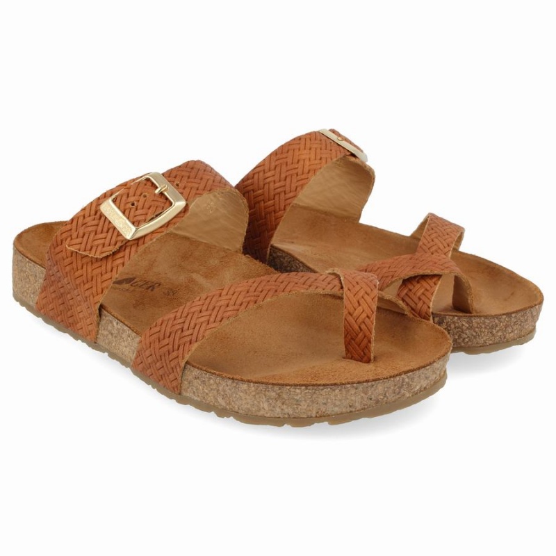 Haflinger Juno Sandalen Dames Oranje | WBT6540GS