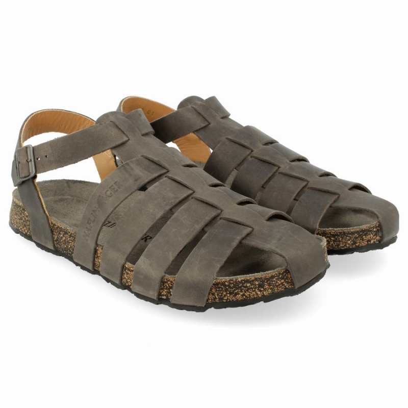 Haflinger Peter Unlined Sandalen Dames Donkergrijs | ECH6037EP