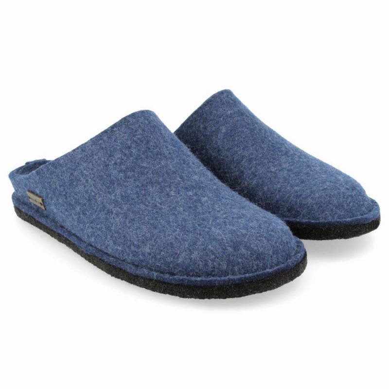 Haflinger Soft Novelty Pantoffels Heren Blauw | LUM4260YR